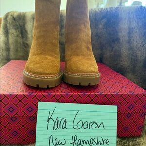 Tory Burch Tan suede Heeled Boots